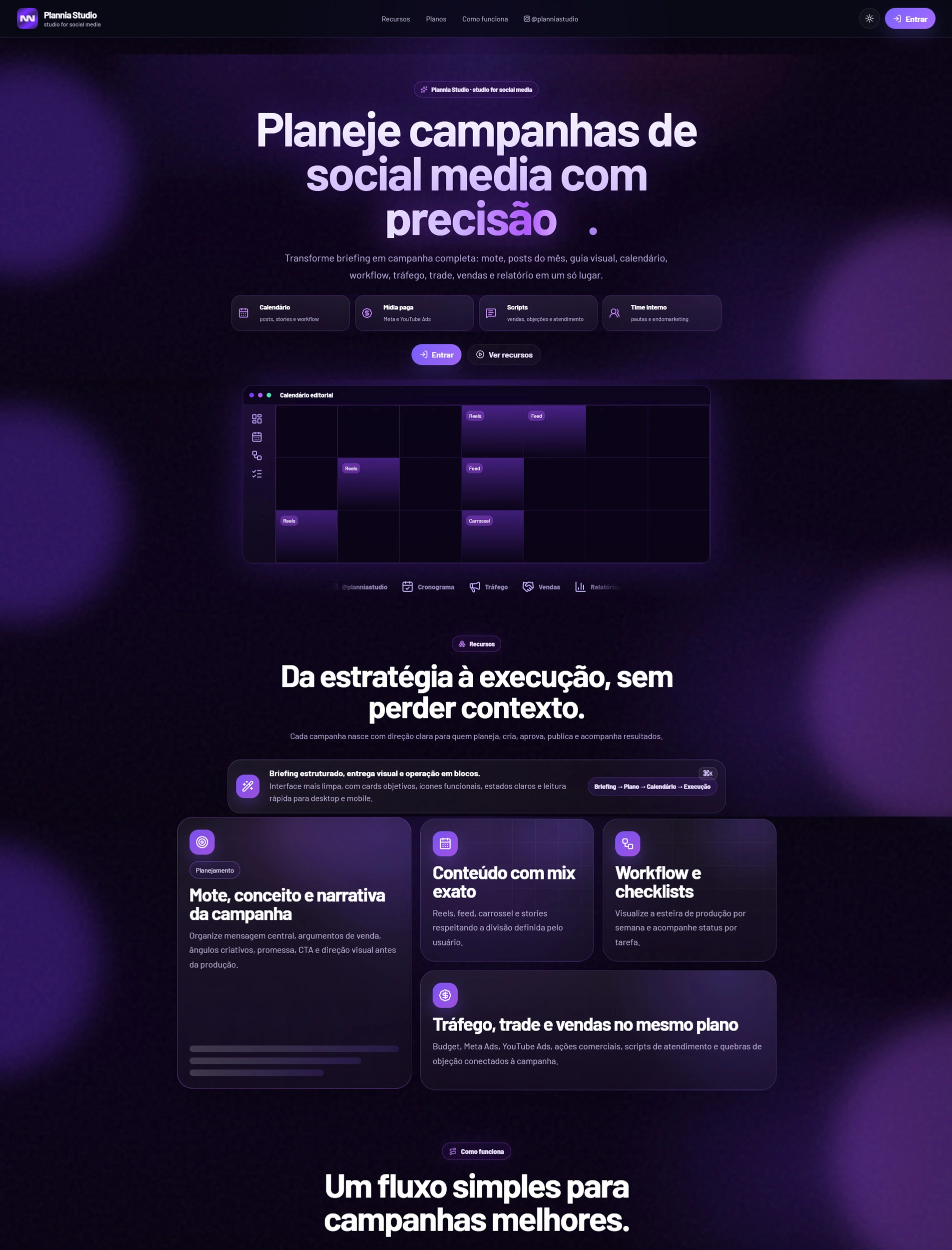 Plannia Studio · SaaS, produto, UX/UI e front-end.